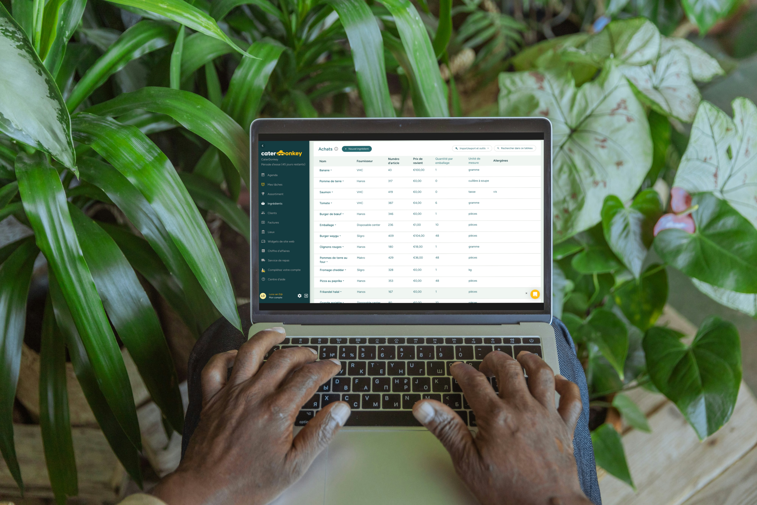 3. Listes automatiques pour la cuisine et l_entrepôt Cateraars