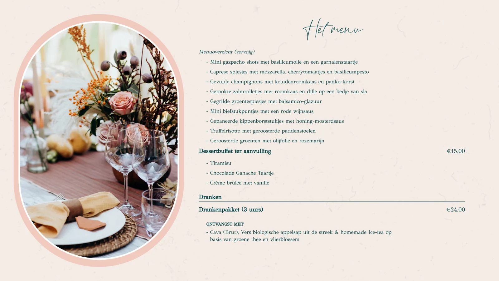 Strona 6. Menu, kontynuacja z daniami.