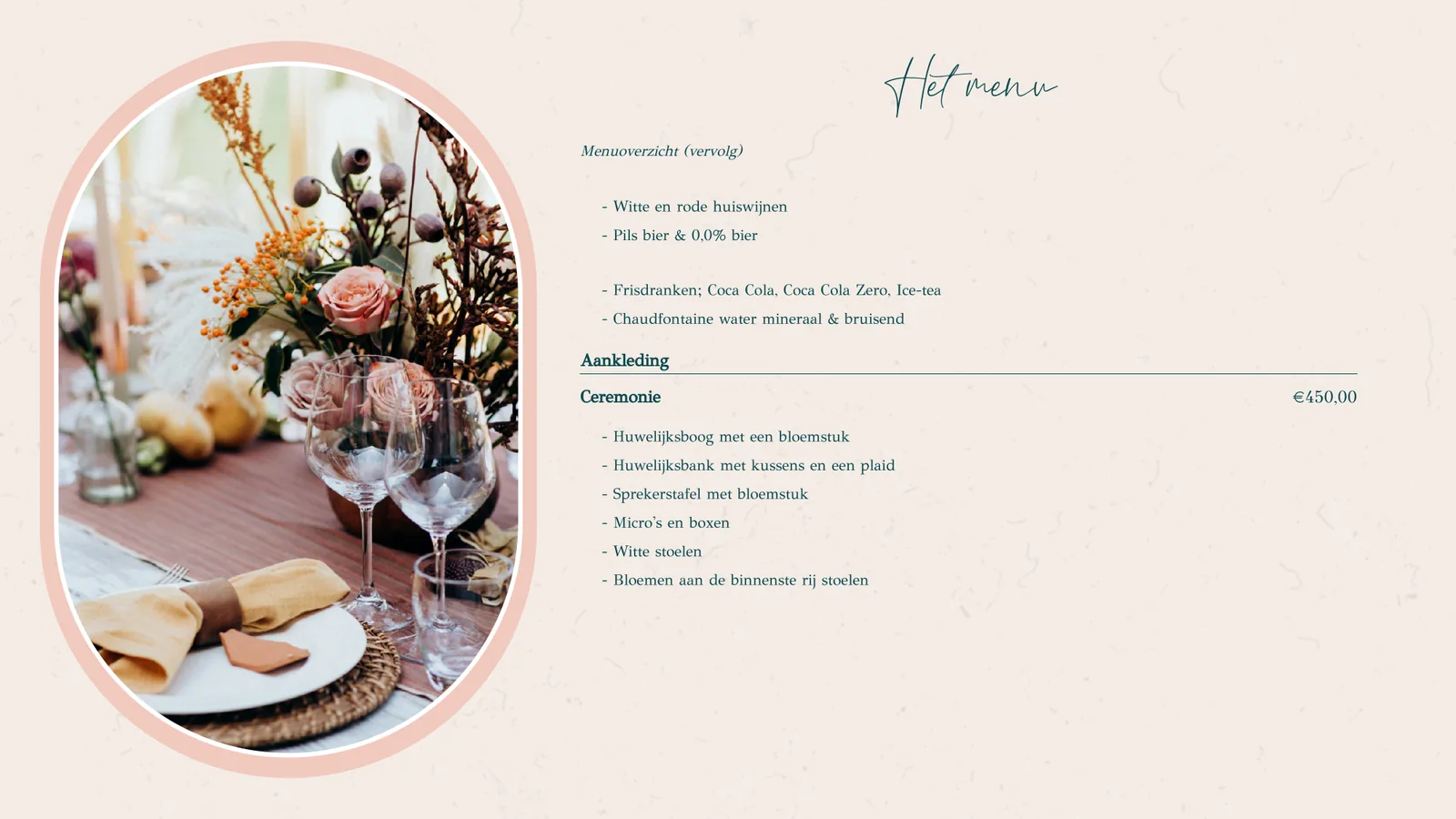Strona 7. Menu, kontynuacja z napojami