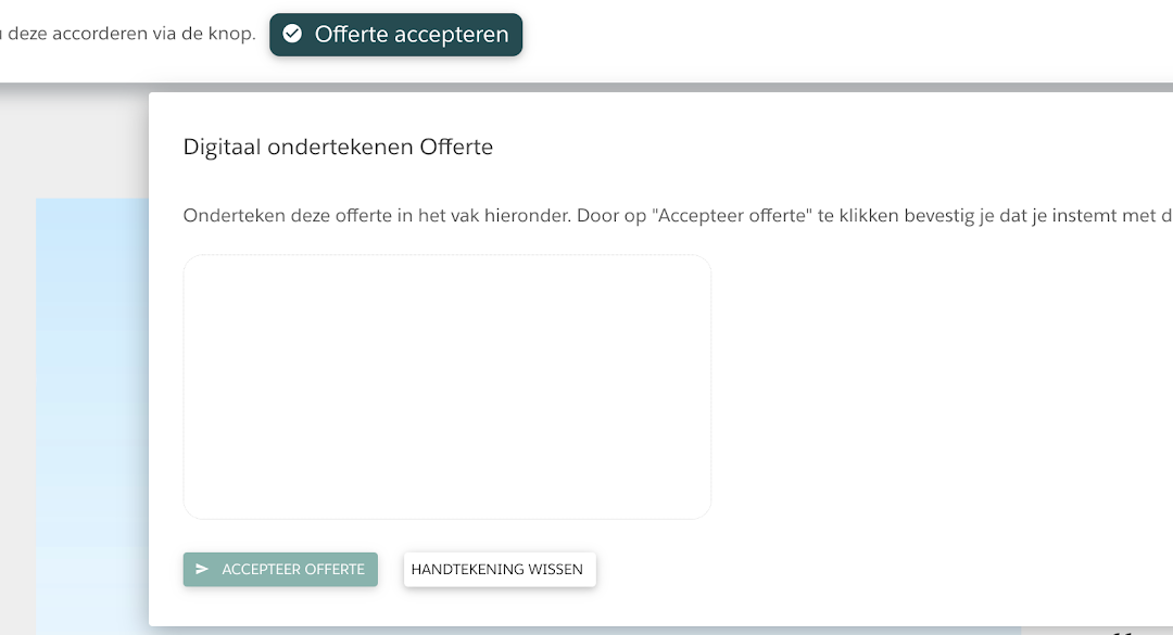 Online ondertekenen offertes