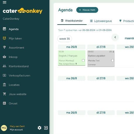 Catermonkey in actie